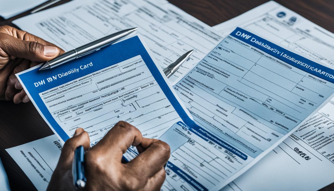 A disability identification card application form
